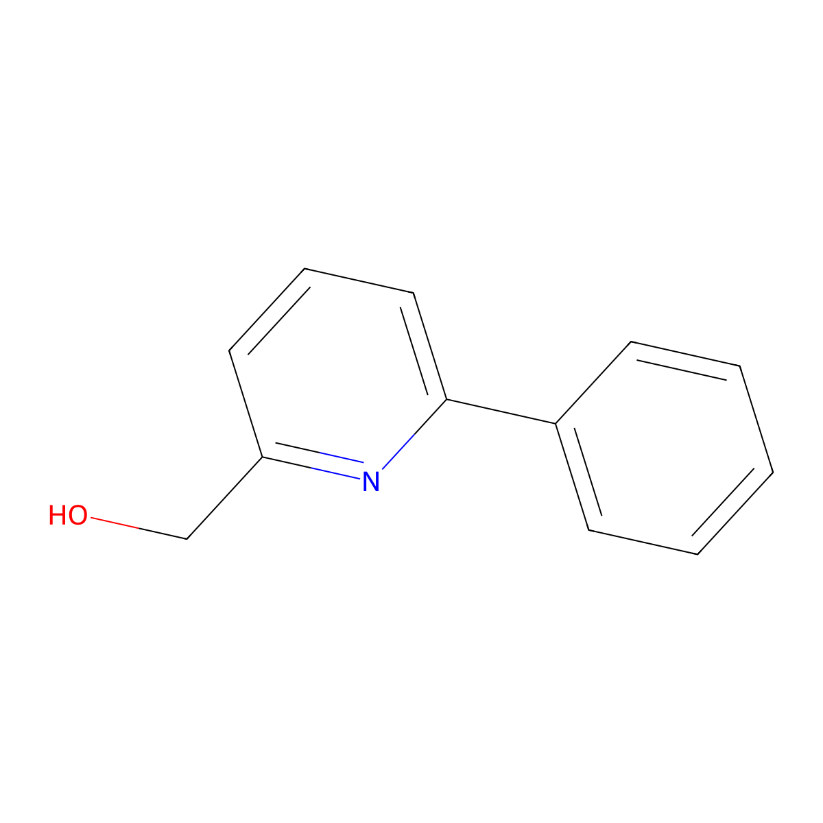 2-Hydroxymethyl-6-phenylpyridine molecular structure, CAS 162614-73-5