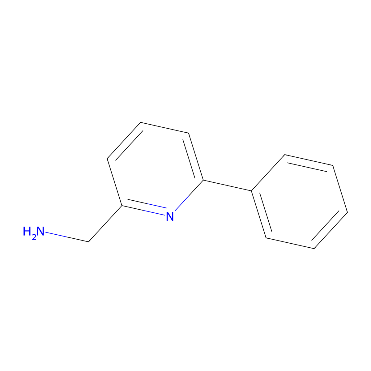 2-(Aminomethyl)-6-phenylpyridine molecular structure, CAS 162614-74-6