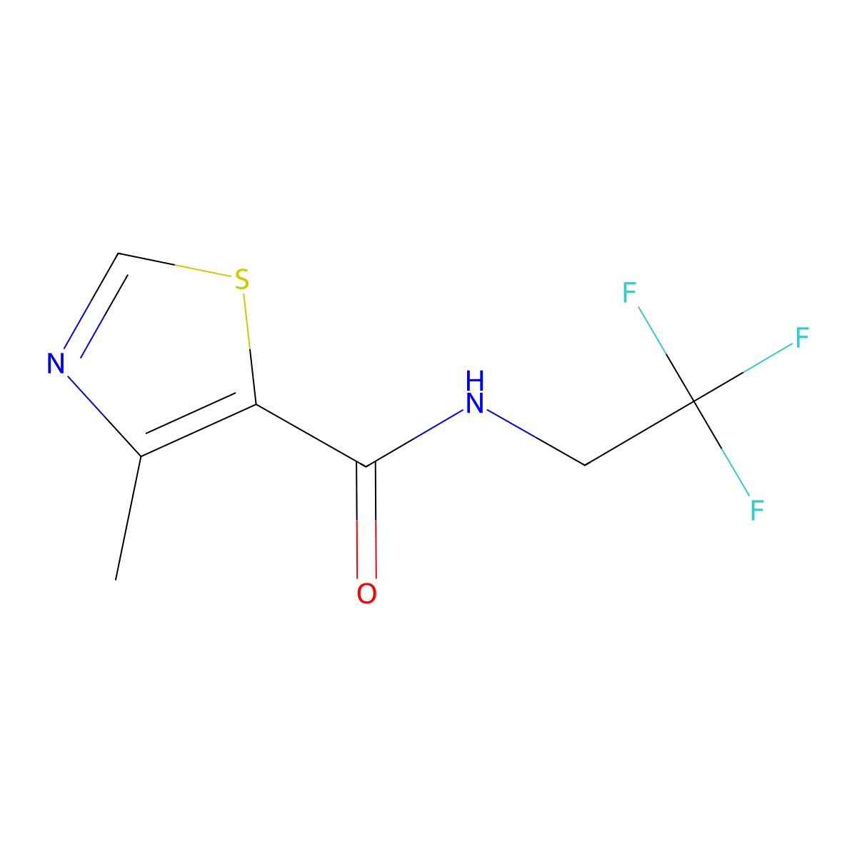 4-Methyl-N-(2,2,2-trifluoroethyl)-1,3-thiazole-5-carboxamide molecular structure, CAS 1626176-08-6