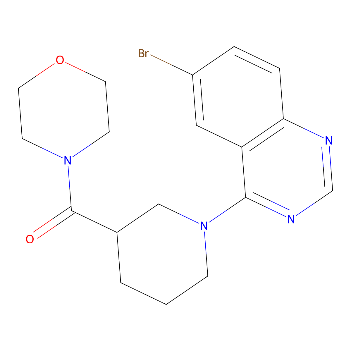 6-Bromo-4-[3-(morpholine-4-carbonyl)piperidin-1-yl]quinazoline molecular structure, CAS 1626207-87-1
