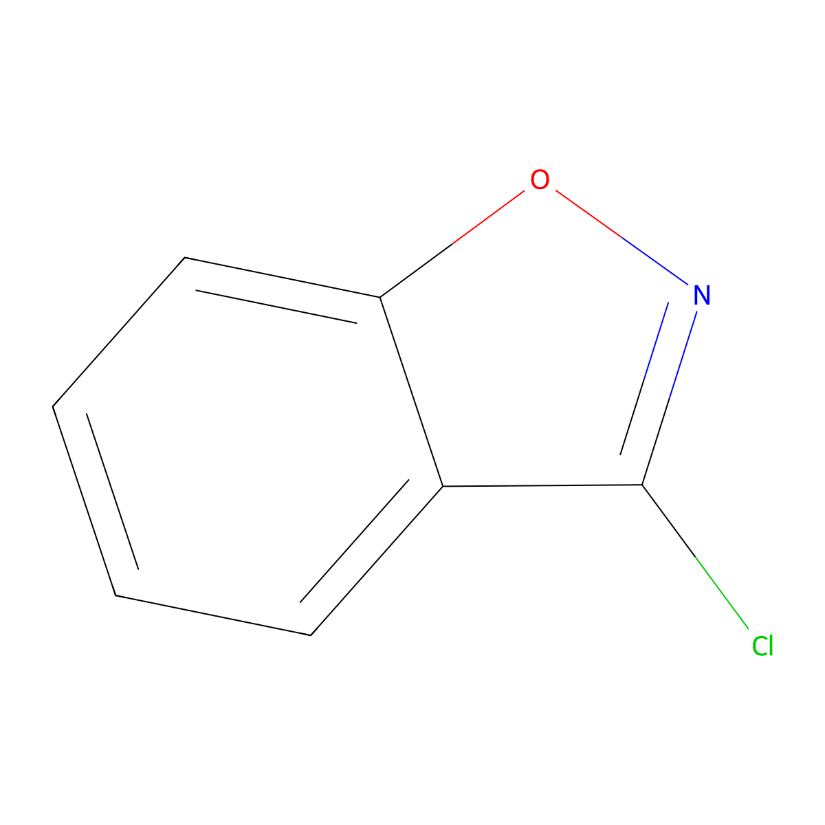 3-Chloro-1,2-benzoxazole molecular structure, CAS 16263-52-8