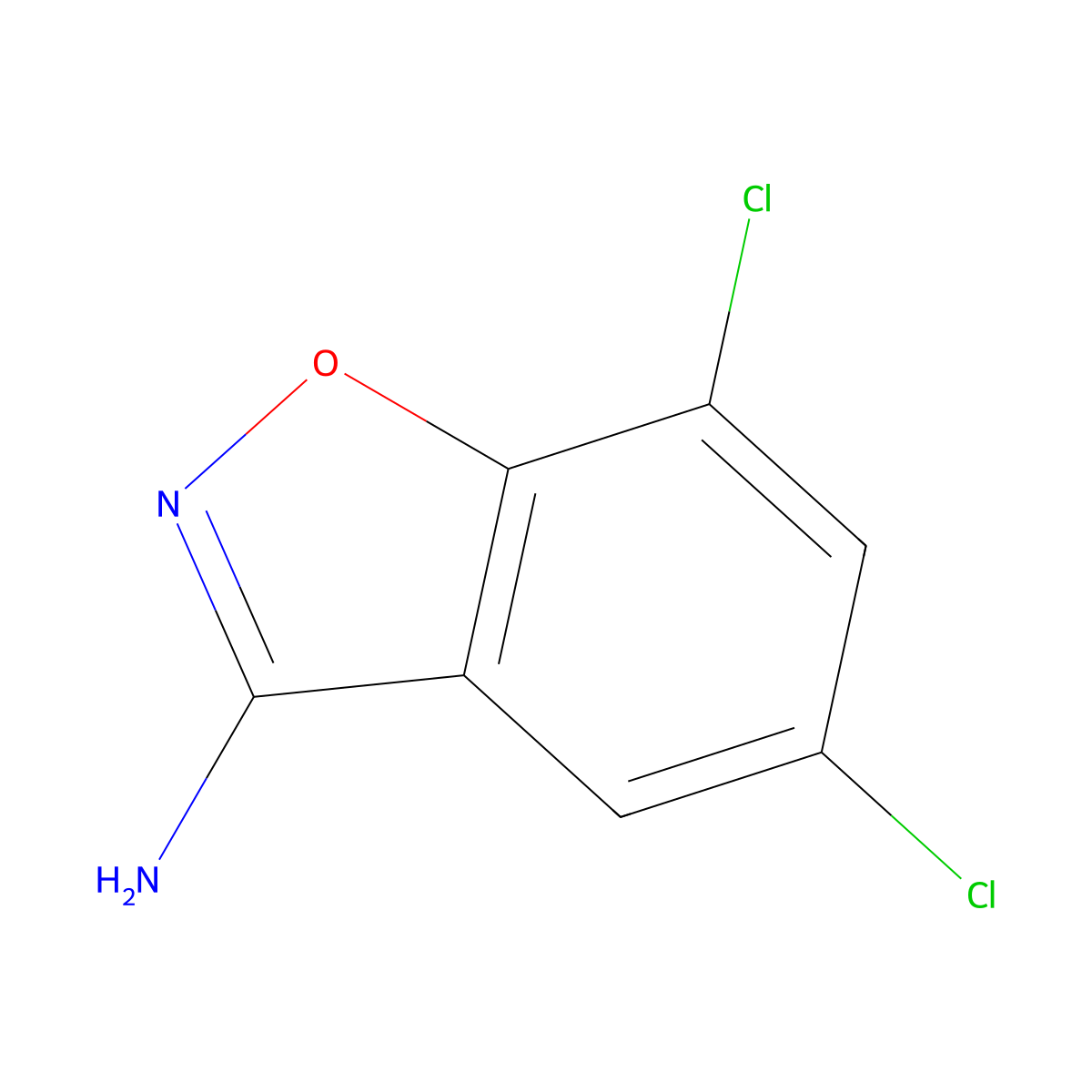 5,7-Dichlorobenzo[d]isoxazol-3-amine molecular structure, CAS 16263-60-8