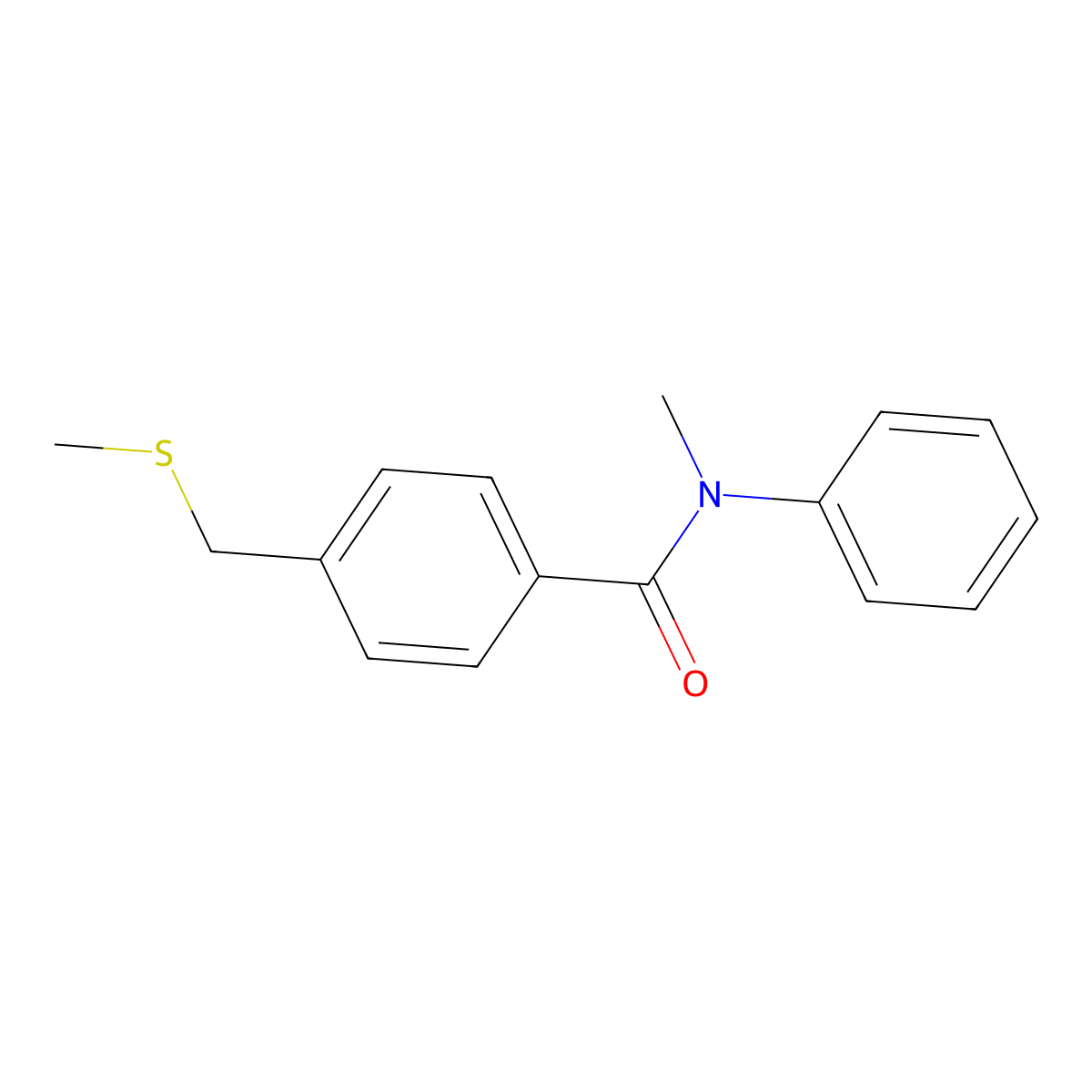 N-Methyl-4-[(methylthio)methyl]-N-phenylbenzamide molecular structure, CAS 1626319-21-8