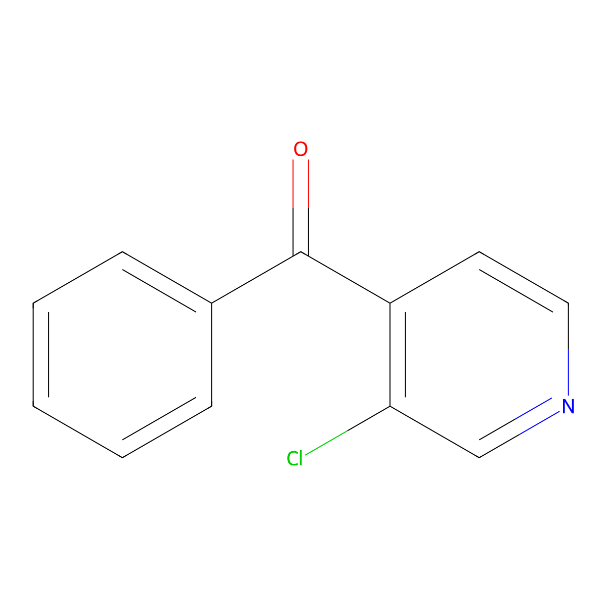 (3-Chloropyridin-4-yl)(phenyl)methanone molecular structure, CAS 162632-90-8