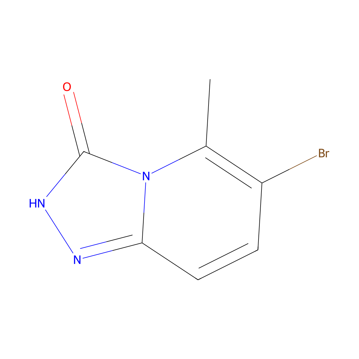 6-bromo-5-methyl-[1,2,4]triazolo[4,3-a]pyridin-3(2H)-one molecular structure, CAS 1626335-91-8