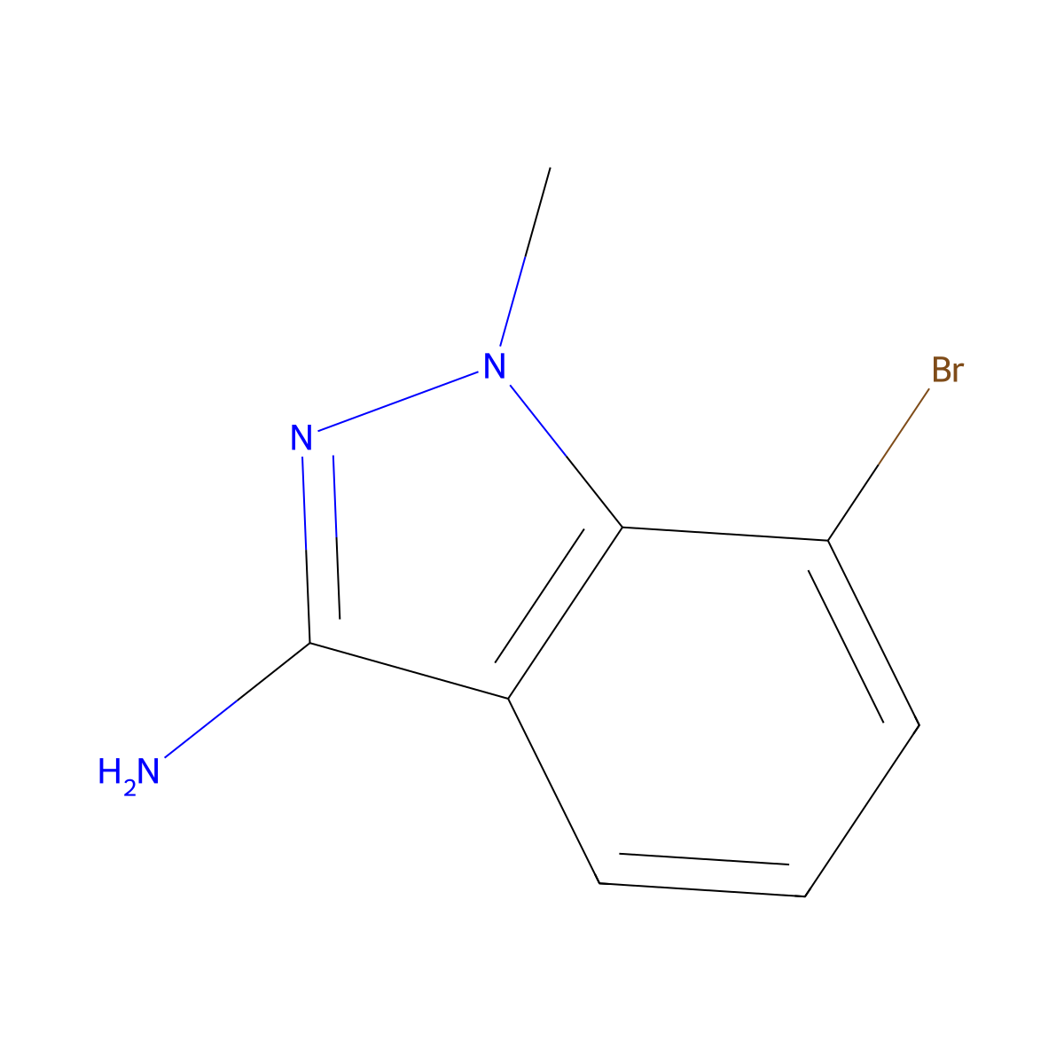 7-Bromo-1-methyl-1H-indazol-3-amine molecular structure, CAS 1626335-95-2