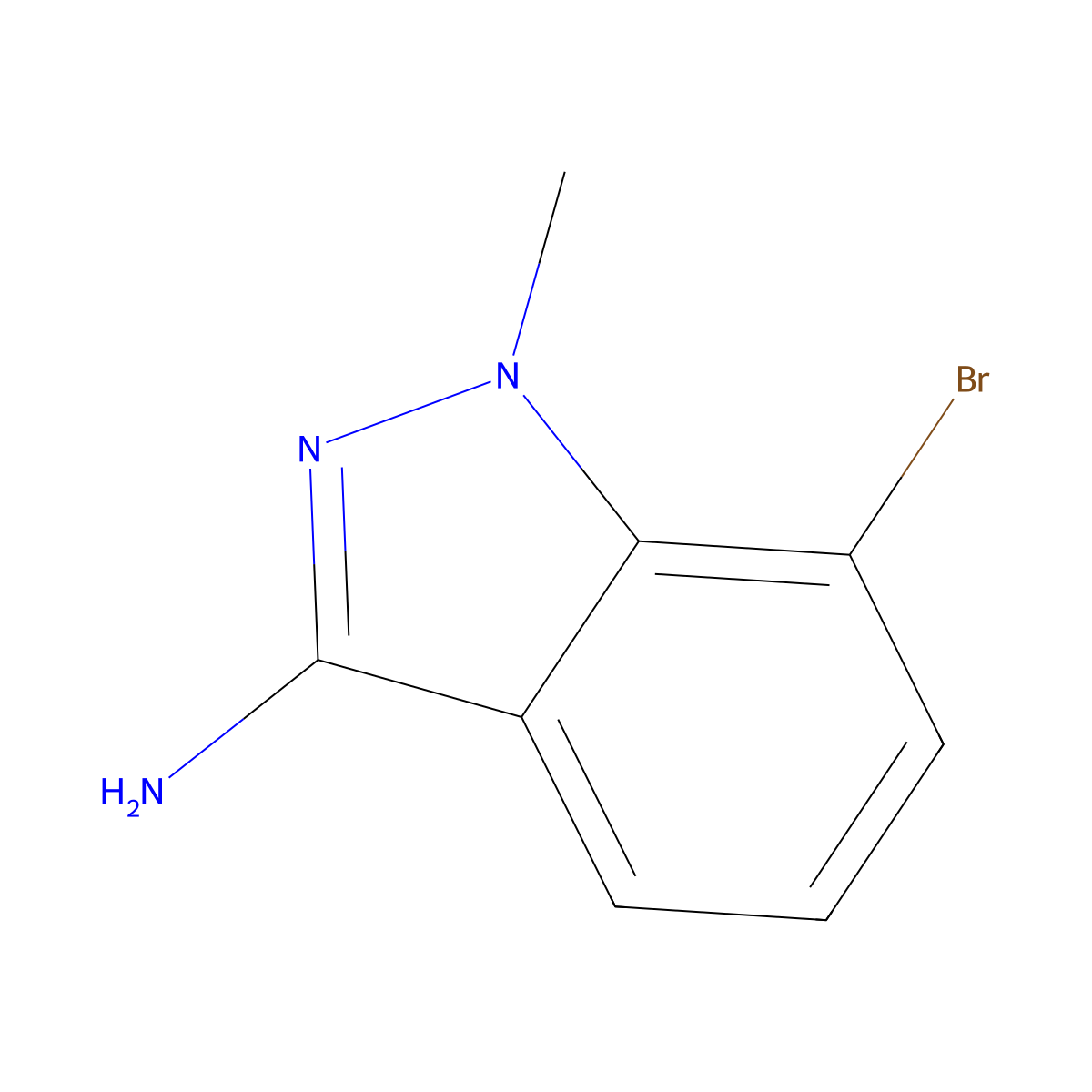 7-Bromo-1-methyl-1H-indazol-3-amine molecular structure, CAS 1626335-95-2