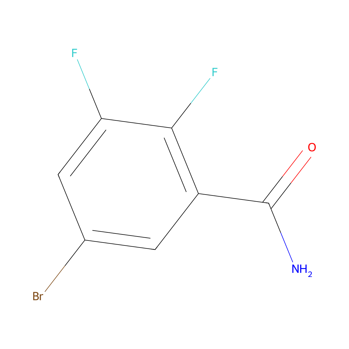5-Bromo-2,3-difluorobenzamide molecular structure, CAS 1626337-90-3