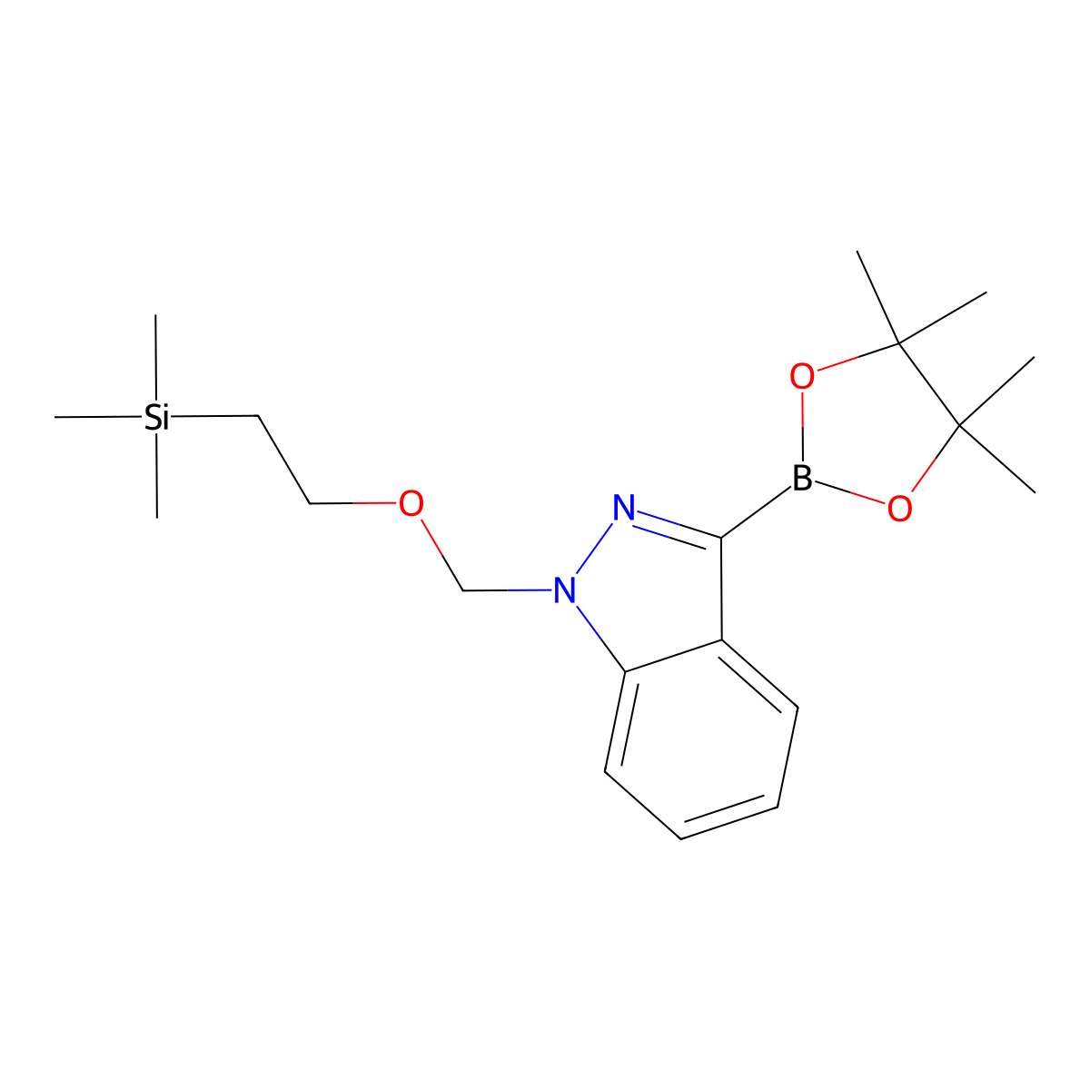 3-(4,4,5,5-Tetramethyl-1,3,2-dioxaborolan-2-yl)-1-((2-(trimethylsilyl)ethoxy)methyl)-1H-indazole molecular structure, CAS 1626344-23-7