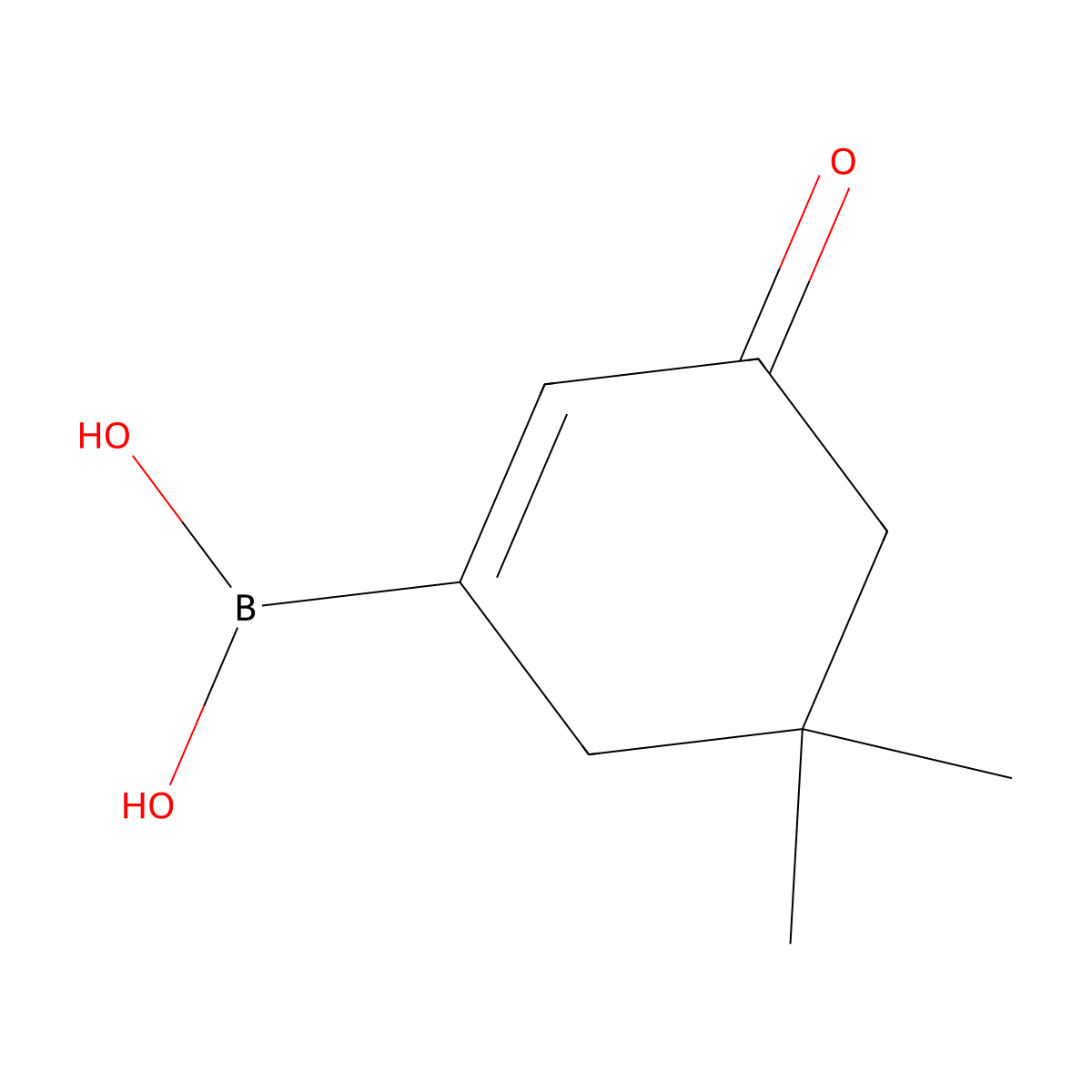 (5,5-Dimethyl-3-oxocyclohex-1-en-1-yl)boronic acid molecular structure, CAS 1626344-46-4