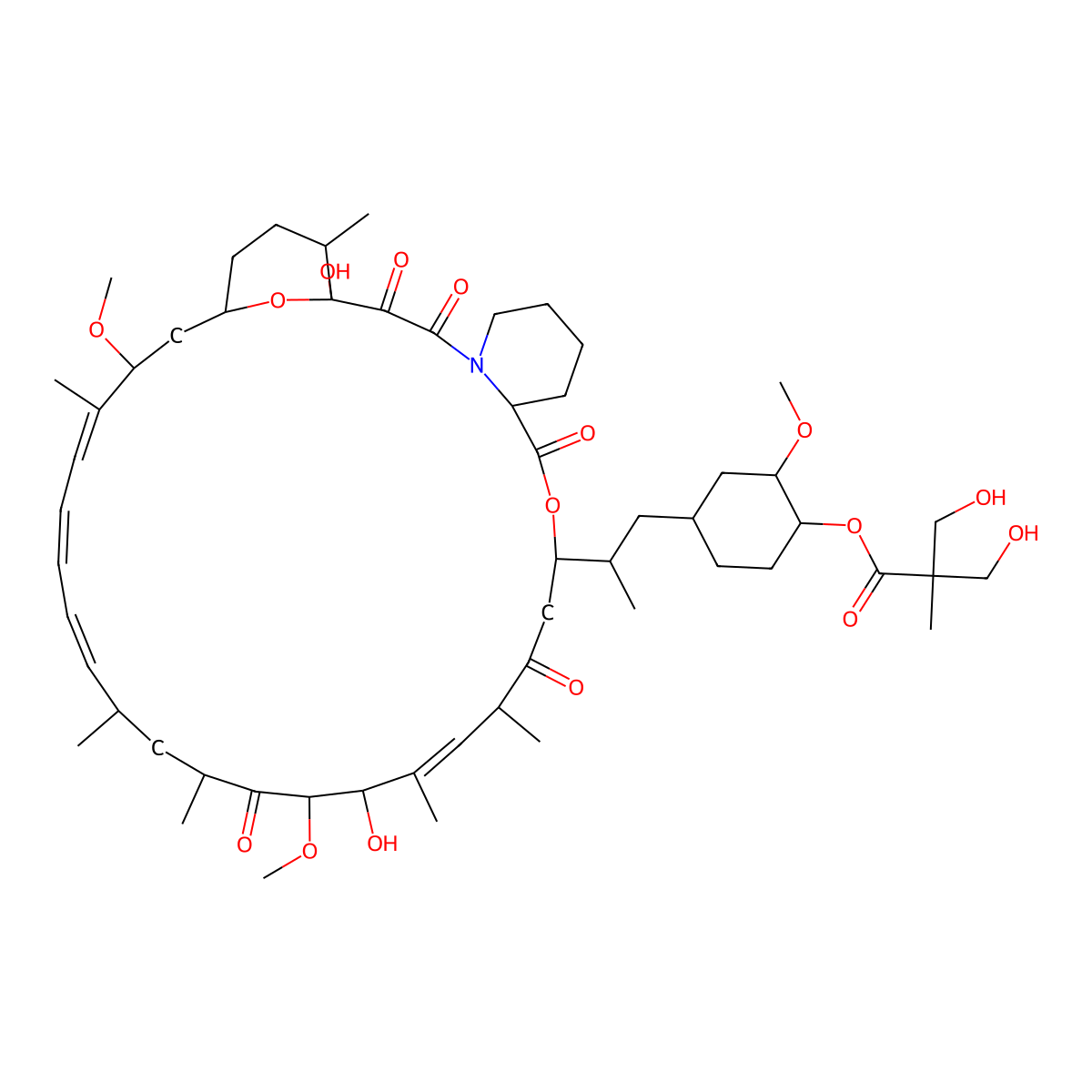 Temsirolimus molecular structure, CAS 162635-04-3