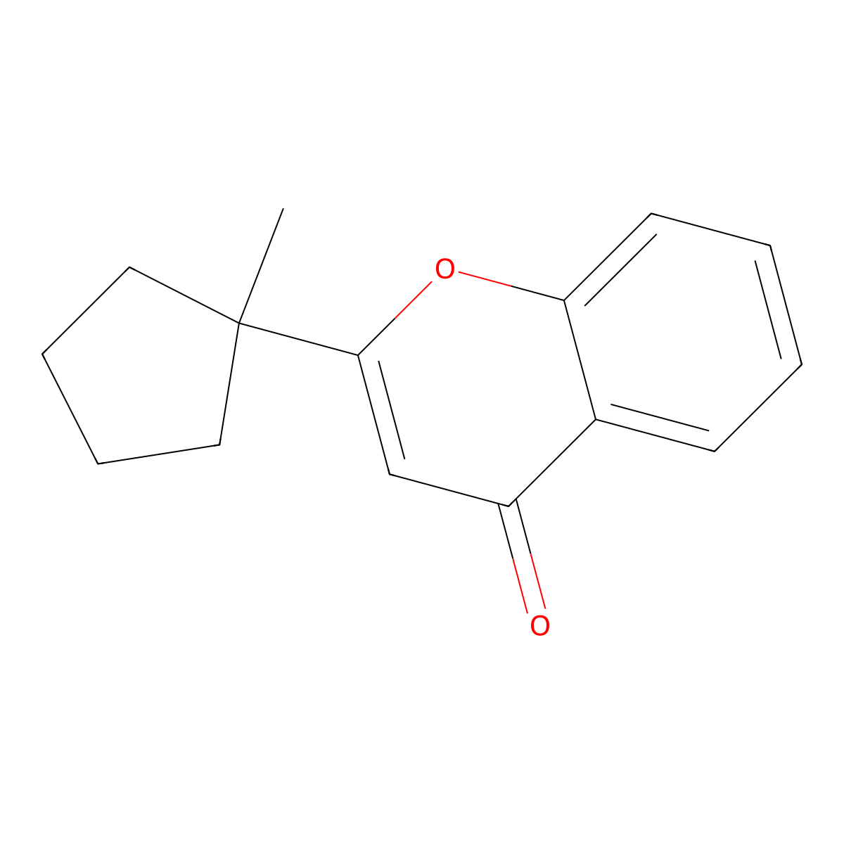 2-(1-Methylcyclopentyl)-4H-chromen-4-one molecular structure, CAS 1626378-71-9