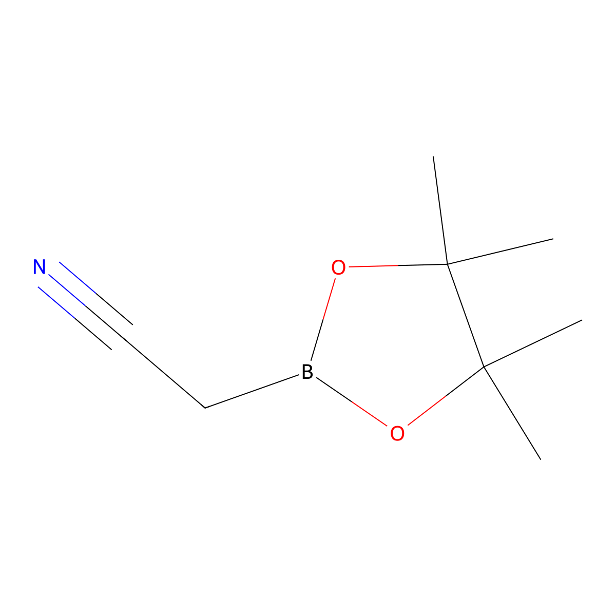 2-(4,4,5,5-Tetramethyl-1,3,2-dioxaborolan-2-YL)acetonitrile molecular structure, CAS 1626381-36-9
