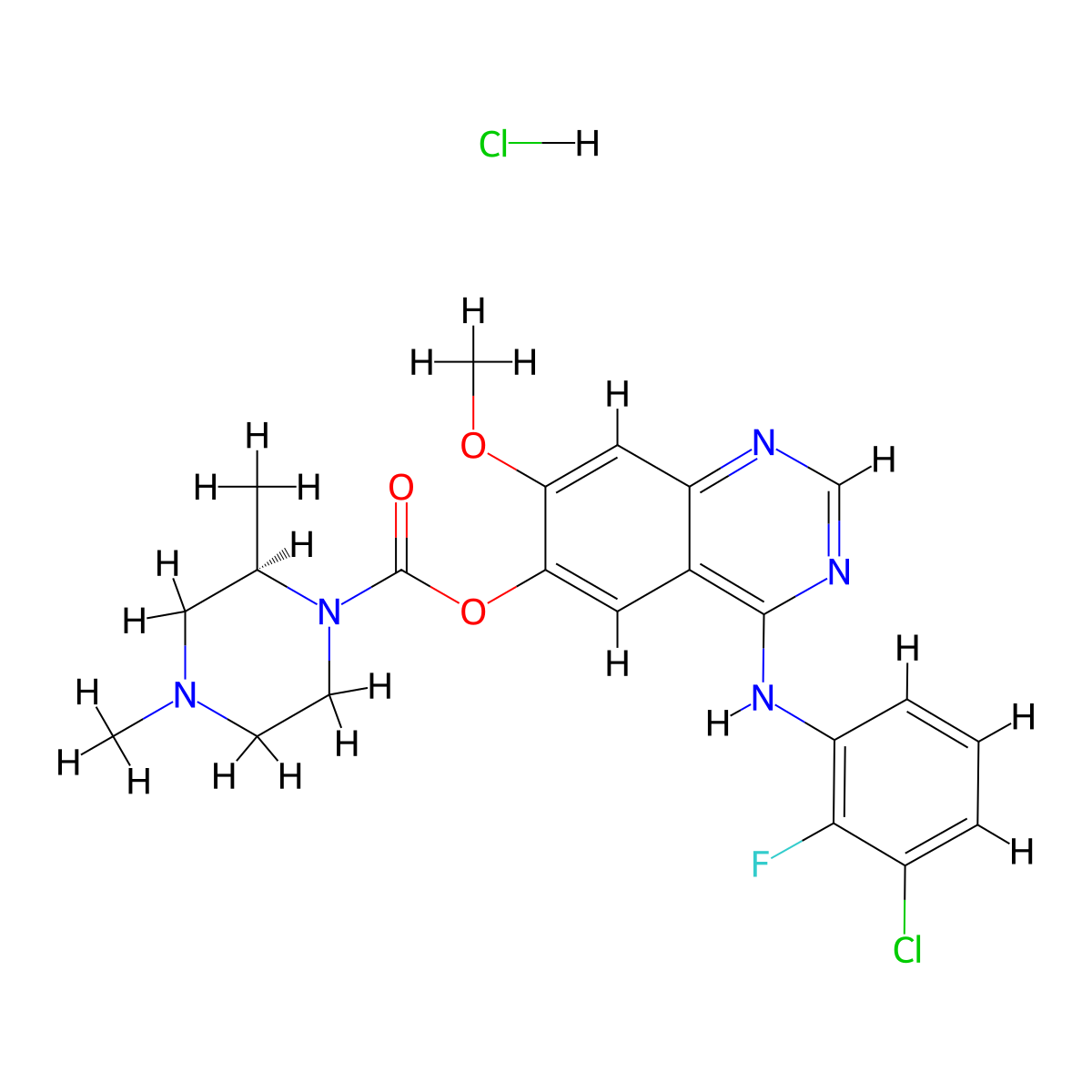 AZD-3759 hydrochloride molecular structure, CAS 1626387-81-2