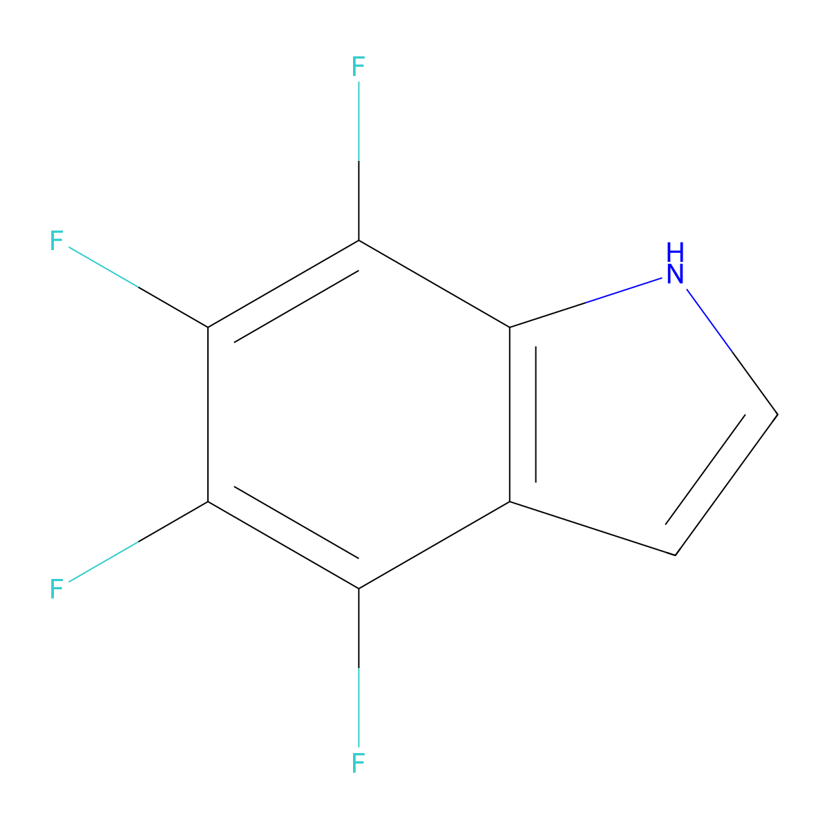 1H-Indole, 4,5,6,7-tetrafluoro- molecular structure, CAS 16264-67-8