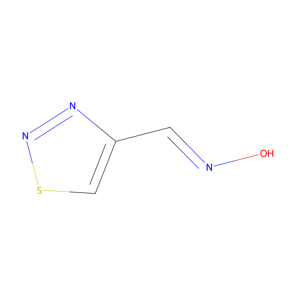 1,2,3-Thiadiazole-4-carbaldehyde oxime molecular structure, CAS 162640-72-4