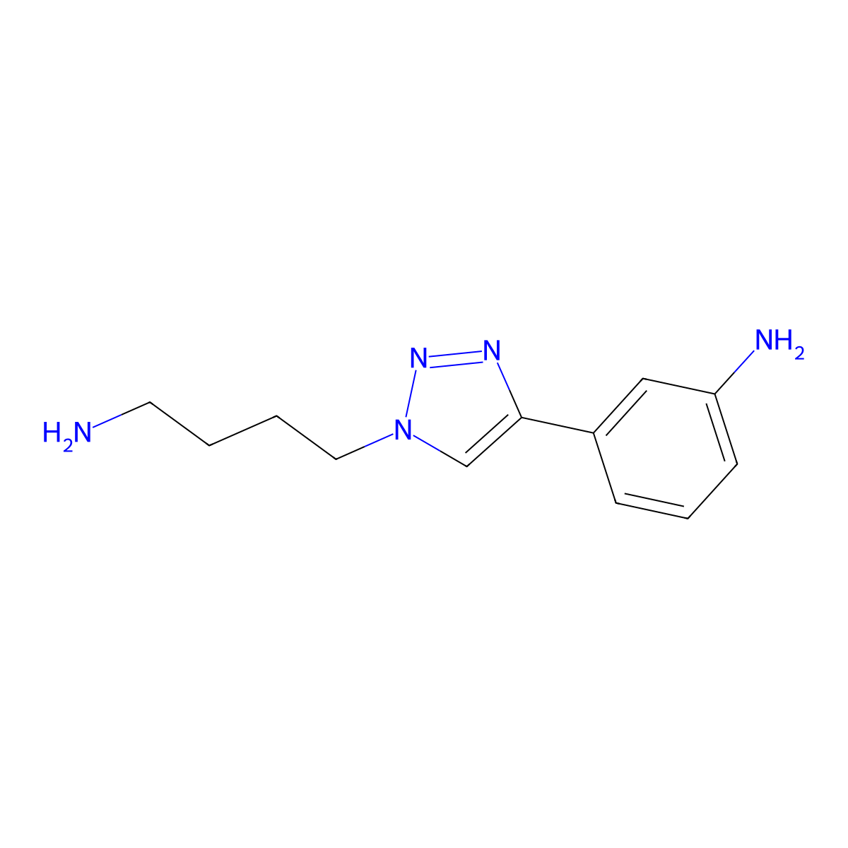 3-[1-(4-Aminobutyl)-1h-1,2,3-triazol-4-yl]aniline molecular structure, CAS 1626413-52-2