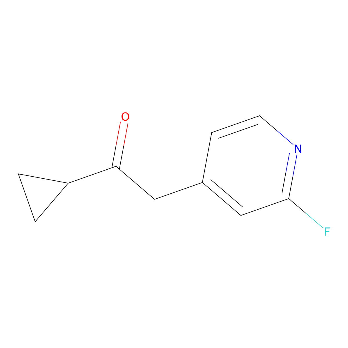 1-Cyclopropyl-2-(2-fluoro-4-pyridinyl)ethanone molecular structure, CAS 1626419-32-6