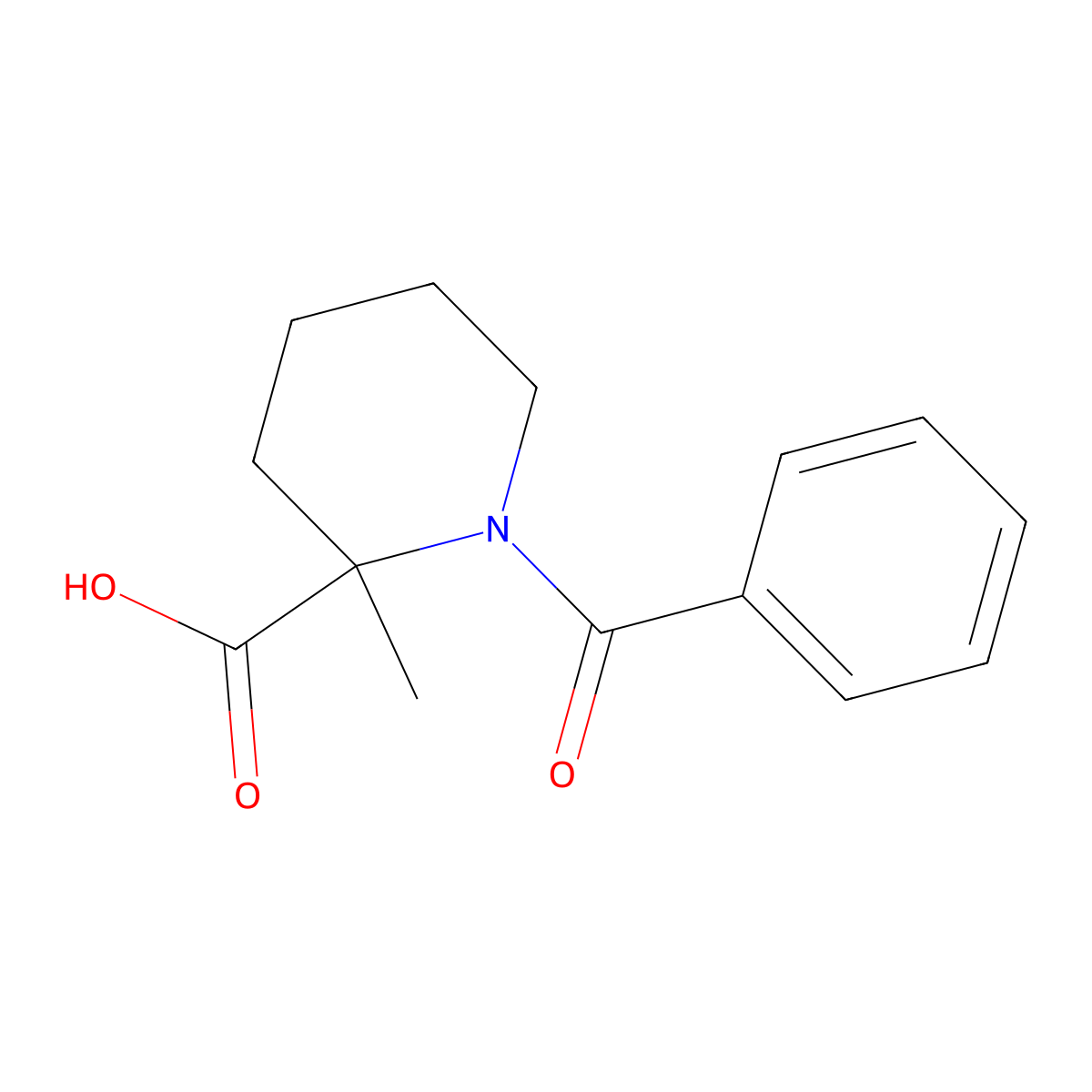 1-Benzoyl-2-methylpiperidine-2-carboxylic acid molecular structure, CAS 162648-37-5