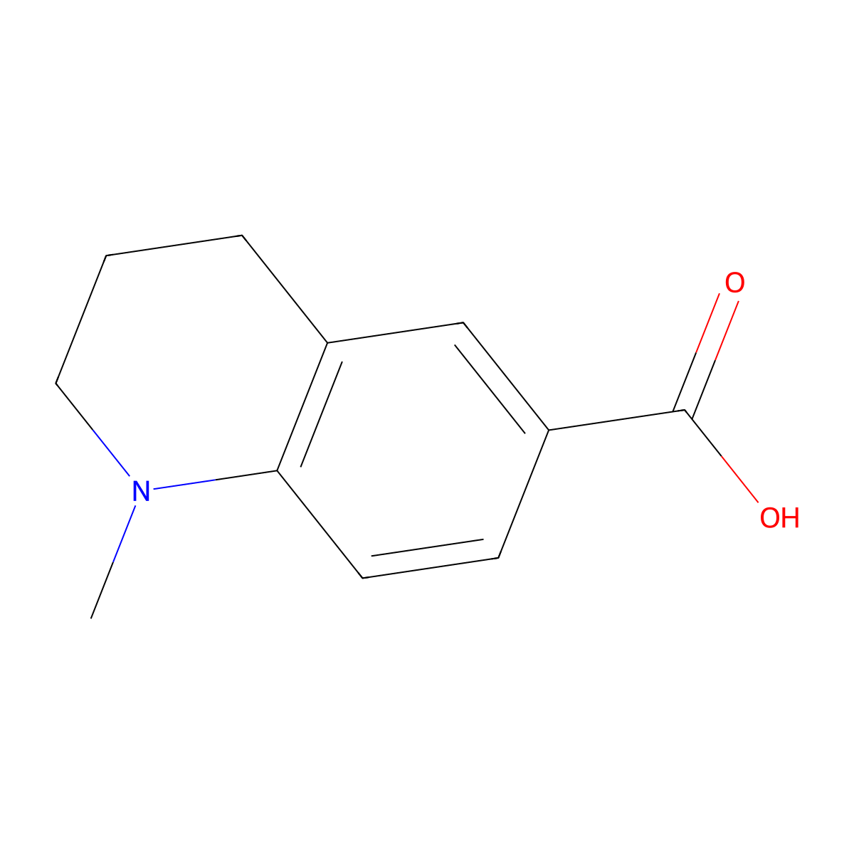 1-Methyl-1,2,3,4-tetrahydroquinoline-6-carboxylic acid molecular structure, CAS 162648-46-6