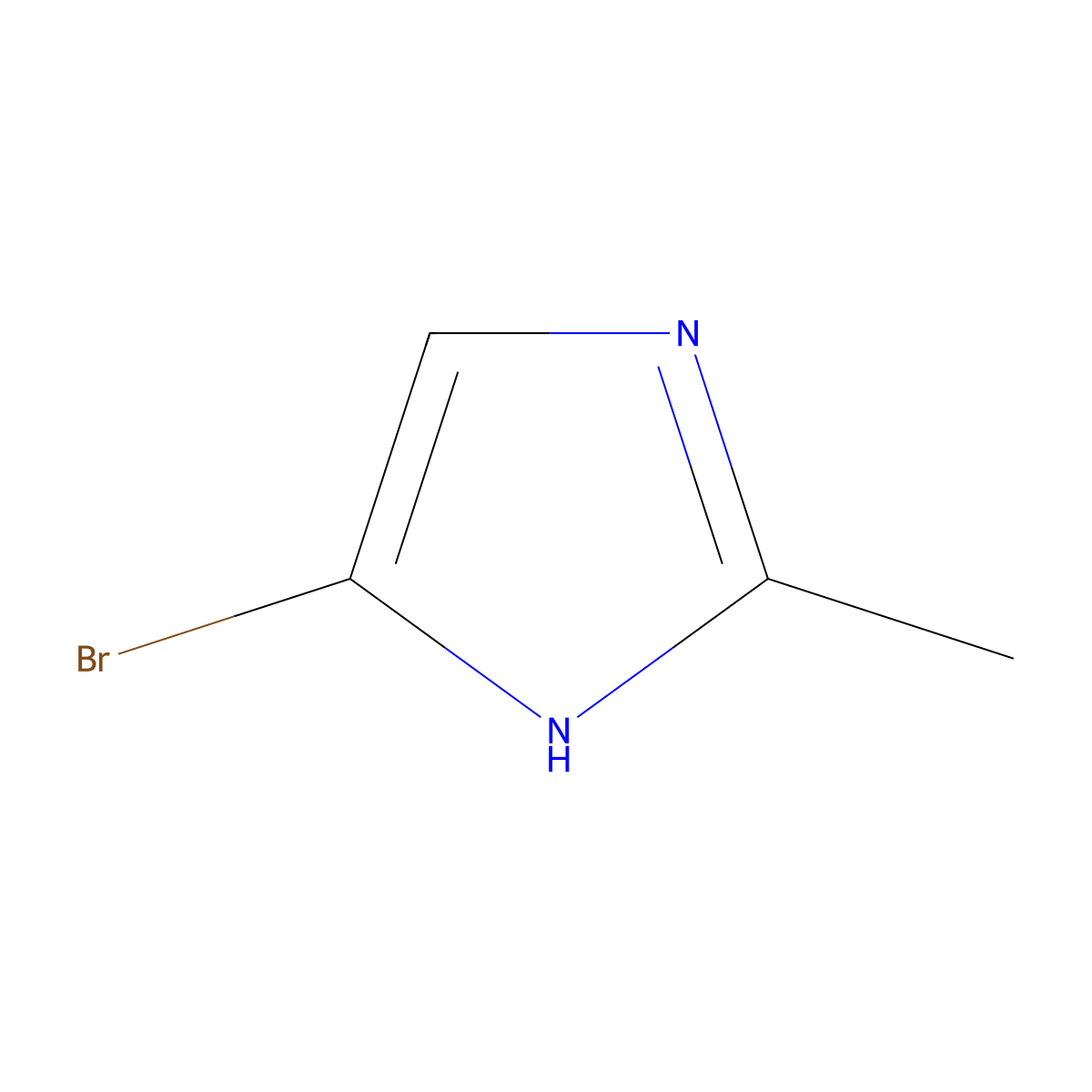 4-Bromo-2-methyl-1H-imidazole molecular structure, CAS 16265-11-5
