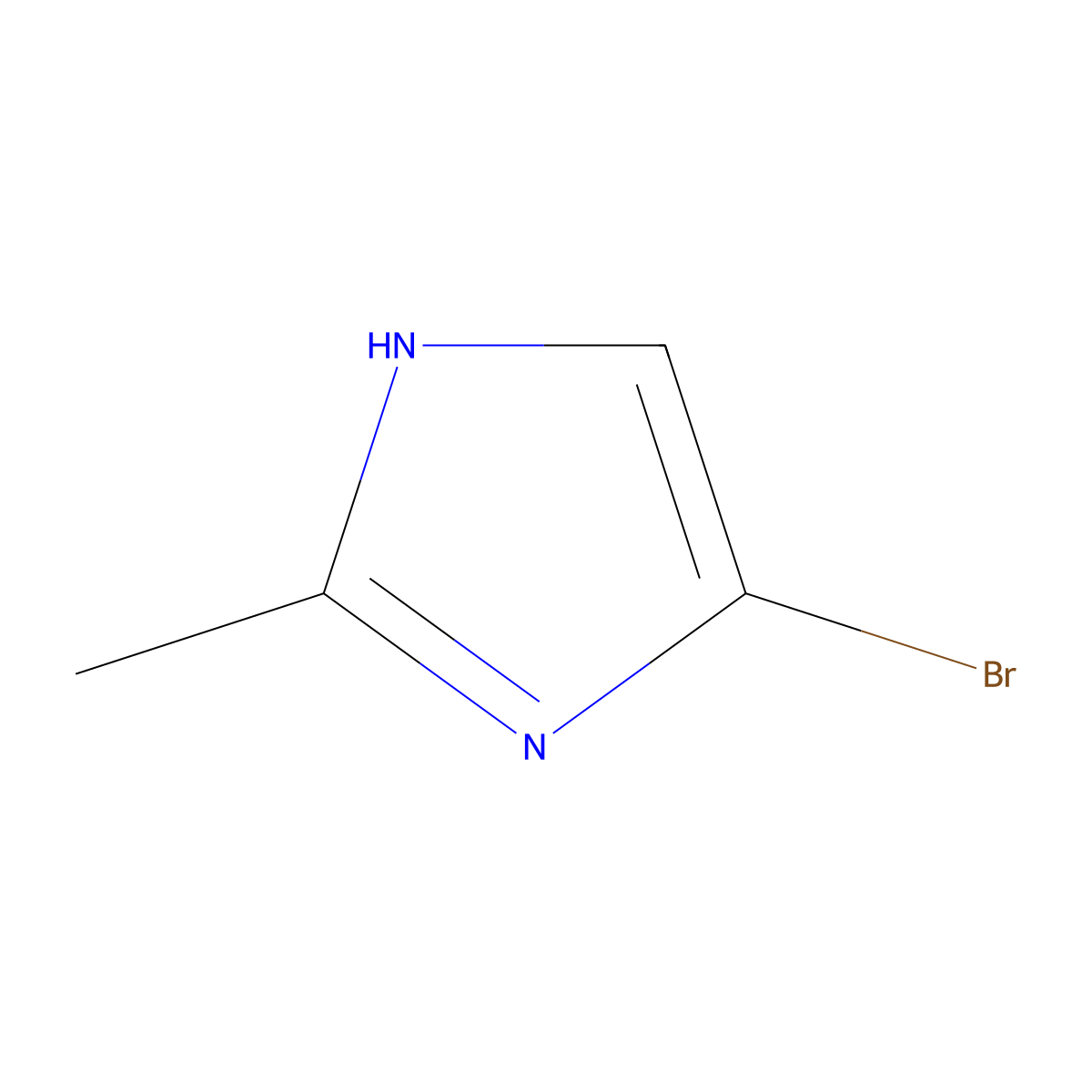 4-Bromo-2-methyl-1H-imidazole molecular structure, CAS 16265-11-5