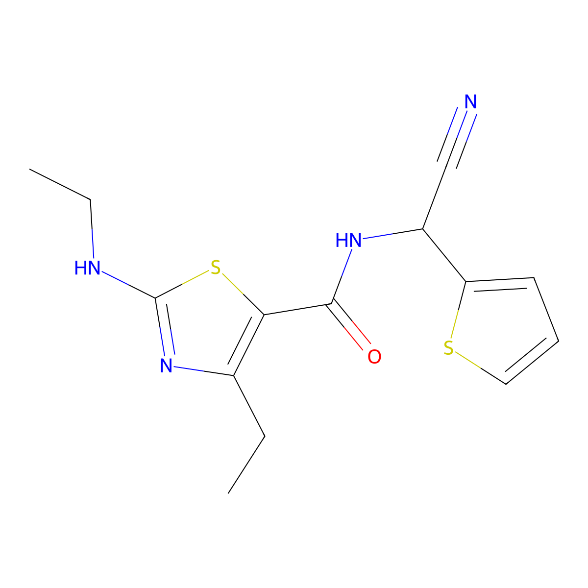Ethaboxam molecular structure, CAS 162650-77-3
