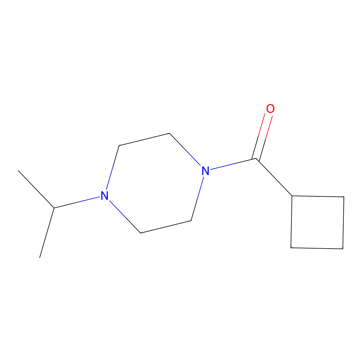1-Cyclobutanecarbonyl-4-(propan-2-yl)piperazine molecular structure, CAS 1626533-65-0