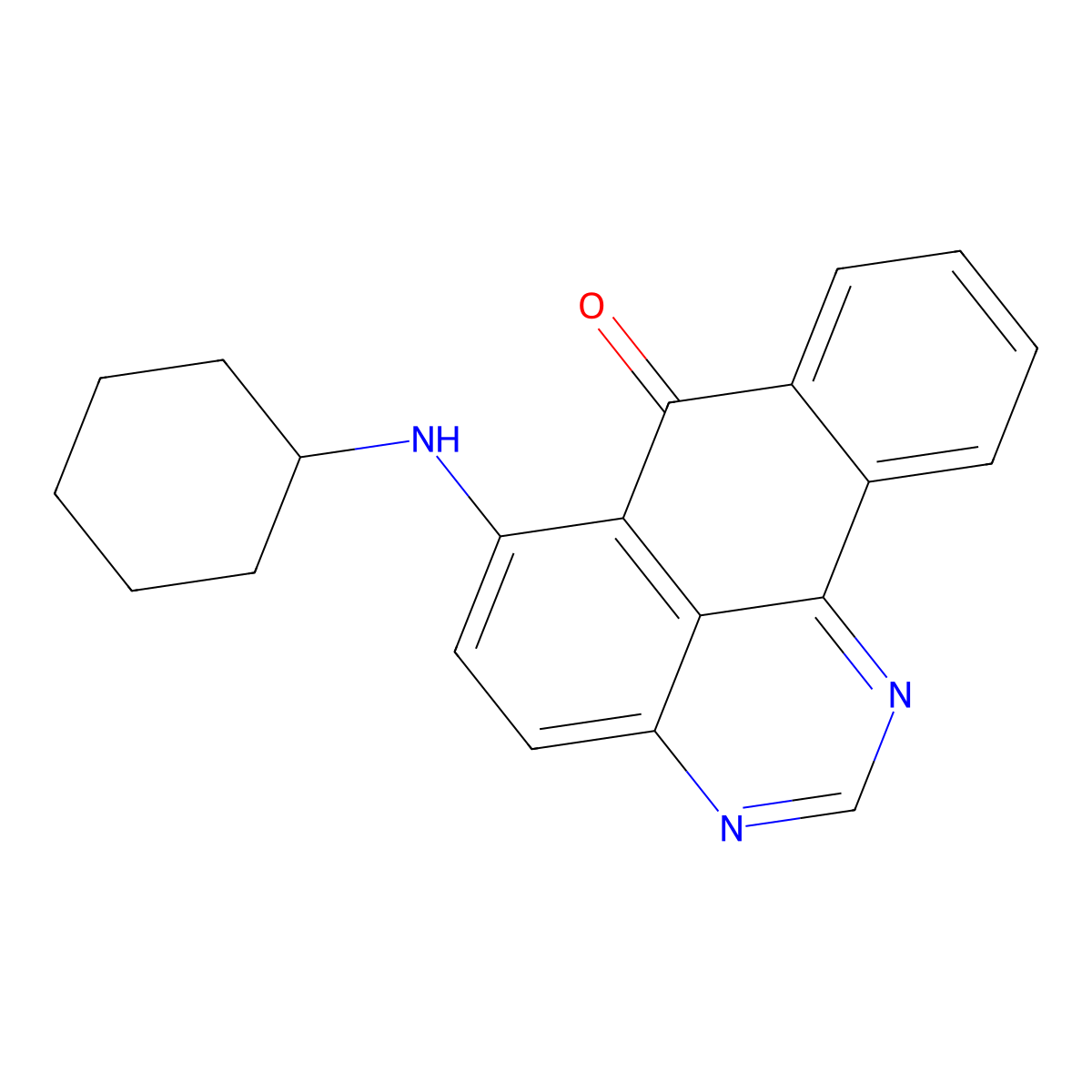 6-(Cyclohexylamino)-7h-benzo[e]perimidin-7-one molecular structure, CAS 162658-41-5