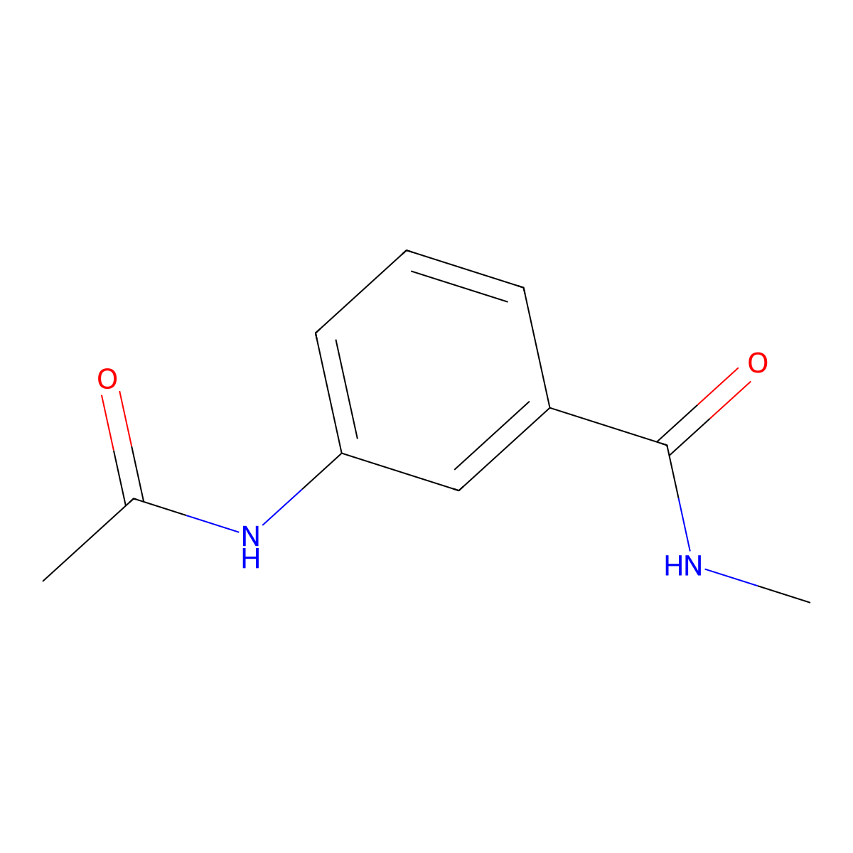 3-(acetylamino)-N-methylbenzamide molecular structure, CAS 162662-38-6