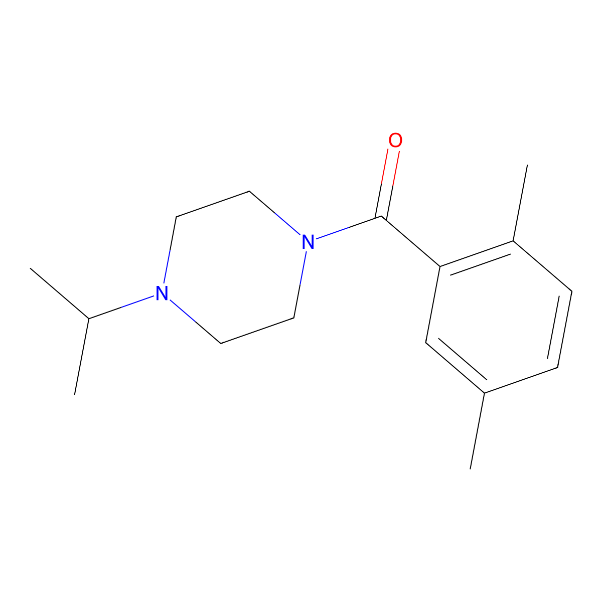 (2,5-Dimethylphenyl)[4-(1-methylethyl)-1-piperazinyl]methanone molecular structure, CAS 1626673-70-8