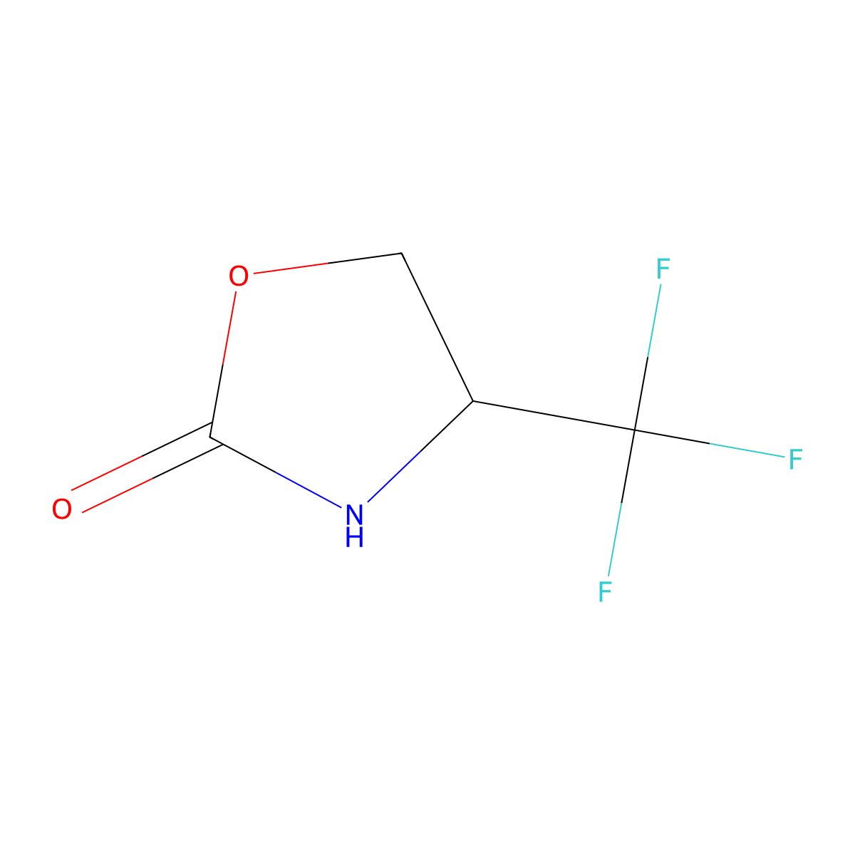 4-(Trifluoromethyl)-1,3-oxazolidin-2-one molecular structure, CAS 162684-84-6