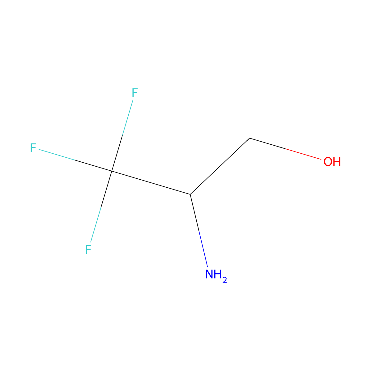 2-Amino-3,3,3-trifluoropropan-1-ol molecular structure, CAS 162684-85-7
