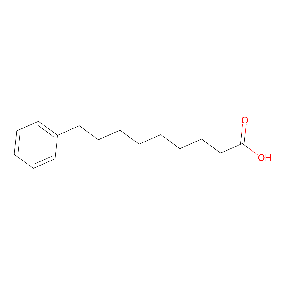 9-Phenylnonanoic acid molecular structure, CAS 16269-06-0