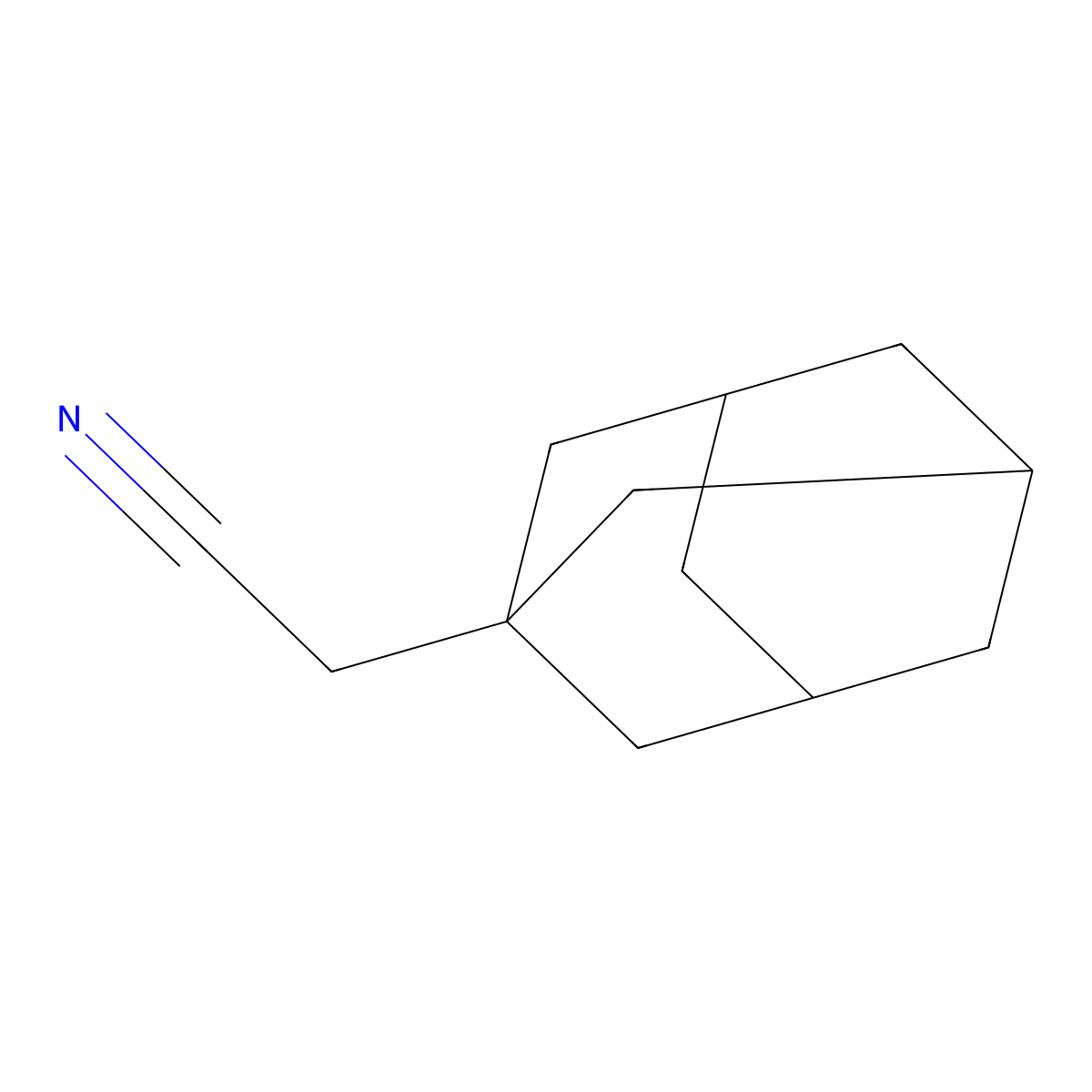 Tricyclo(3.3.1.13,7)decane-1-acetonitrile molecular structure, CAS 16269-13-9