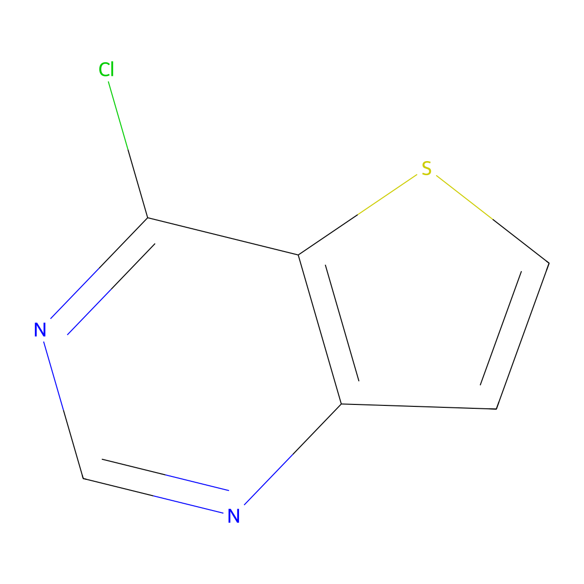 4-Chlorothieno[3,2-d]pyrimidine molecular structure, CAS 16269-66-2