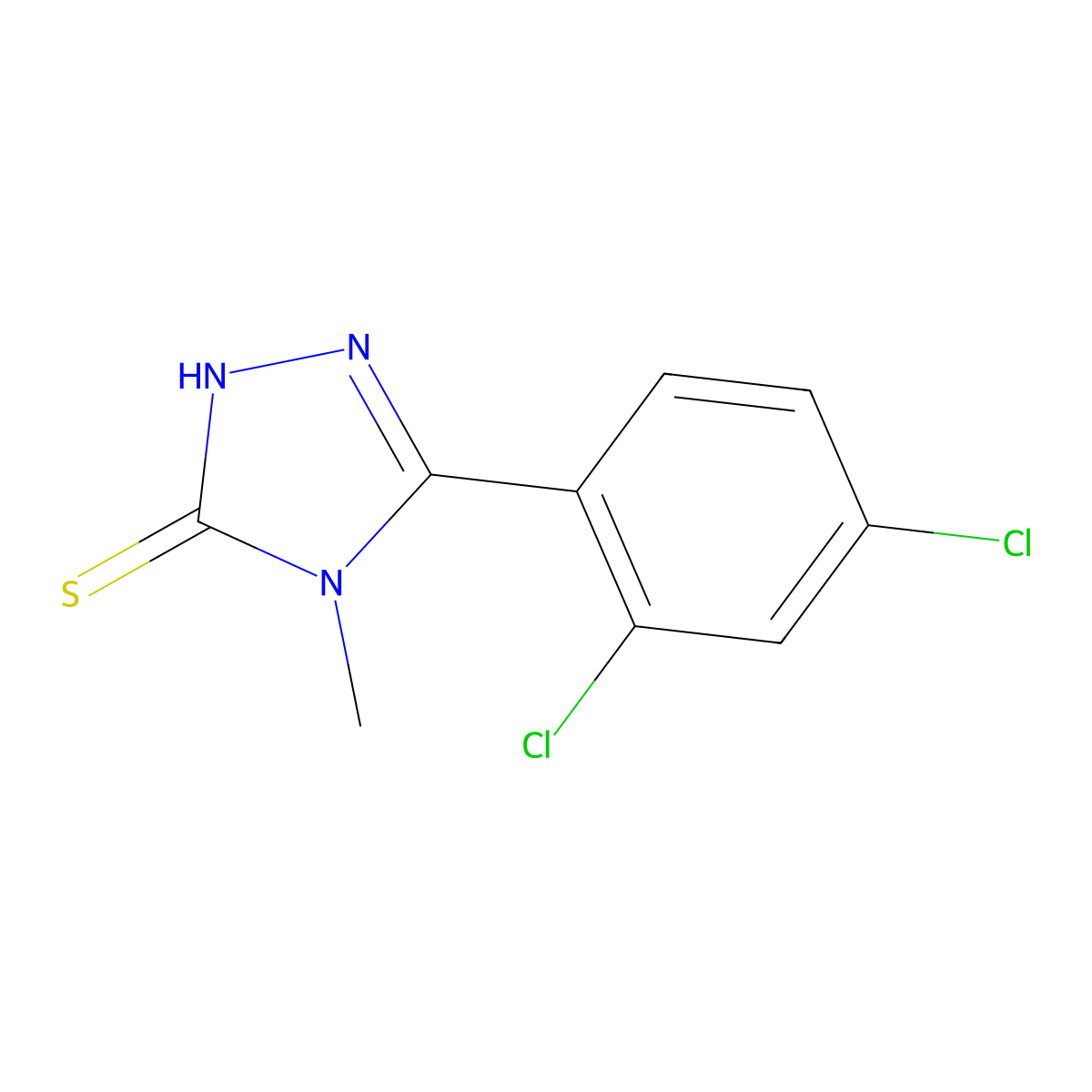 5-(2,4-dichlorophenyl)-4-methyl-4H-1,2,4-triazole-3-thiol molecular structure, CAS 162693-41-6