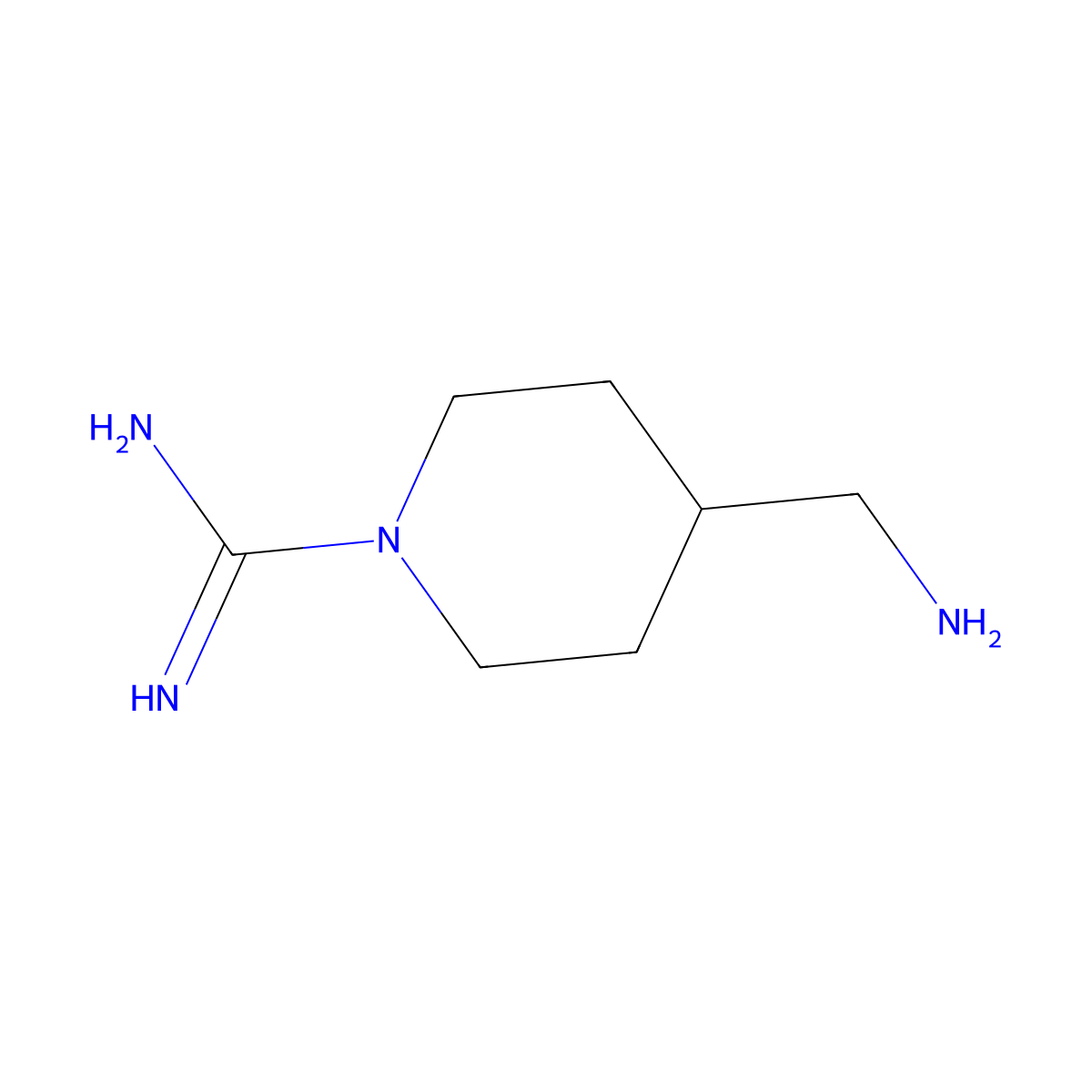 4-(Aminomethyl)piperidine-1-carboximidamide molecular structure, CAS 162696-05-1