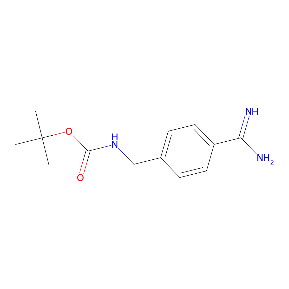 4-Boc-aminomethylbenzamidine molecular structure, CAS 162696-15-3