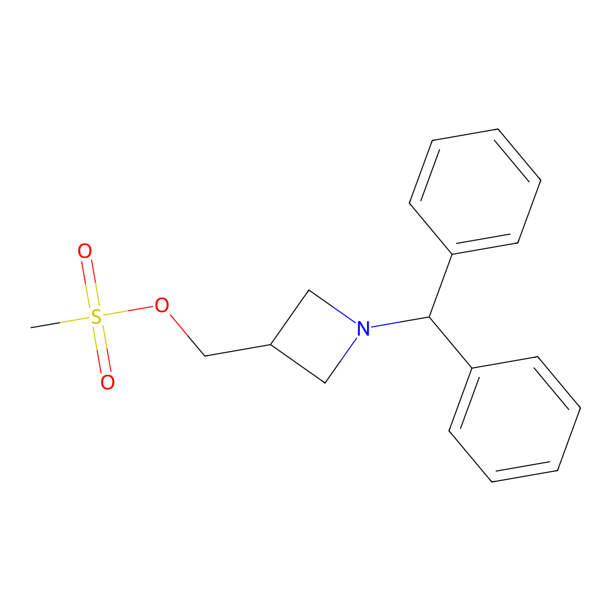 (1-Benzhydrylazetidin-3-yl)methyl methanesulfonate molecular structure, CAS 162698-41-1