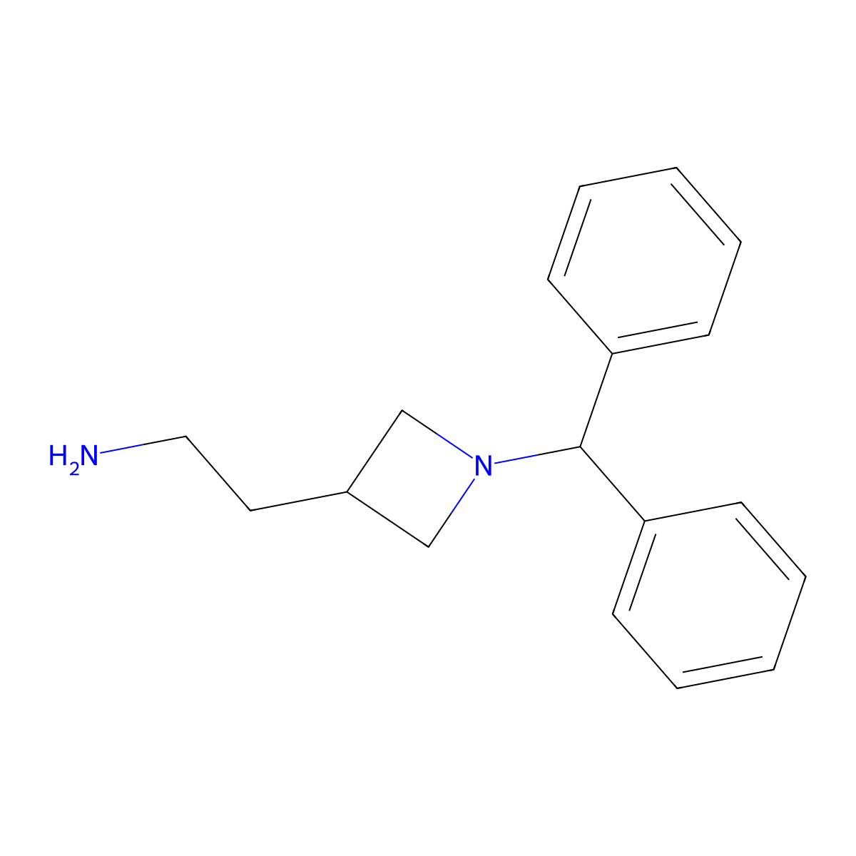 2-(1-Benzhydrylazetidin-3-YL)ethanamine molecular structure, CAS 162698-43-3