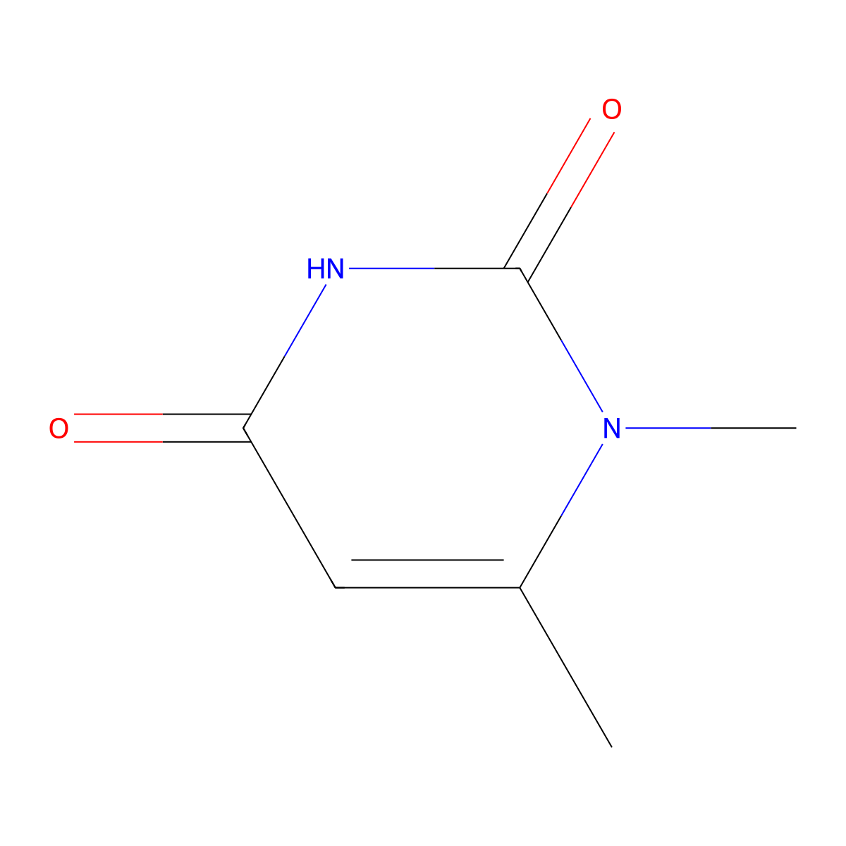 1,6-Dimethyluracil molecular structure, CAS 1627-27-6