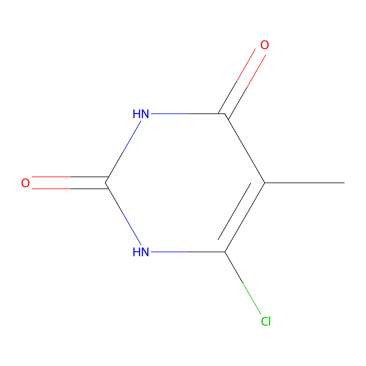 Thymine, 6-chloro- molecular structure, CAS 1627-28-7
