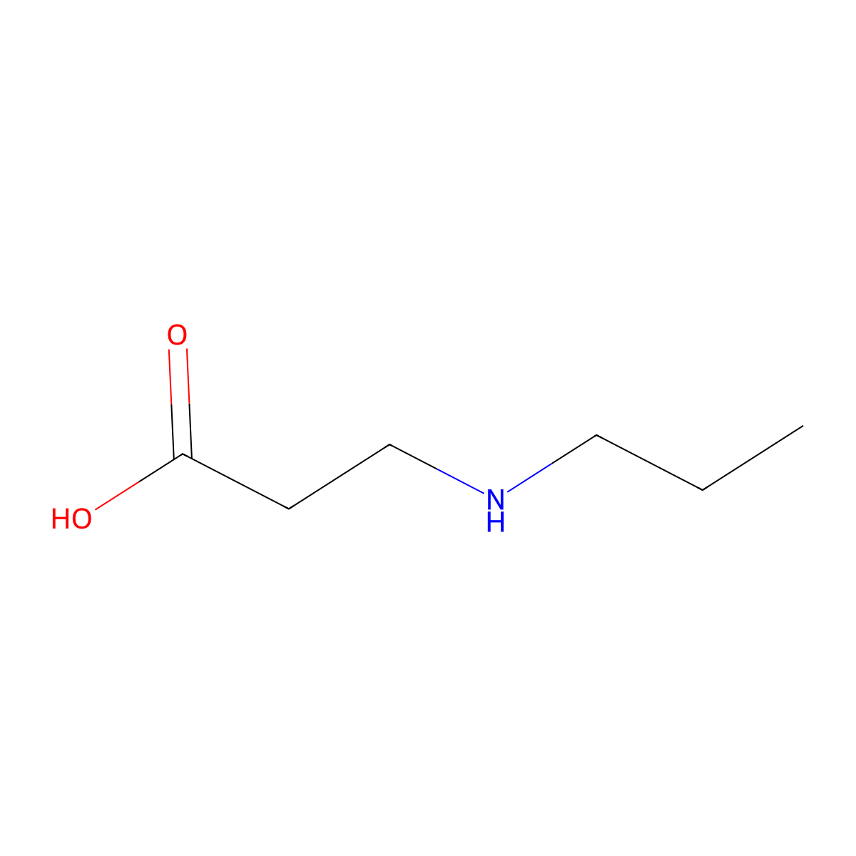 3-(Propylamino)propanoic acid molecular structure, CAS 16270-07-8