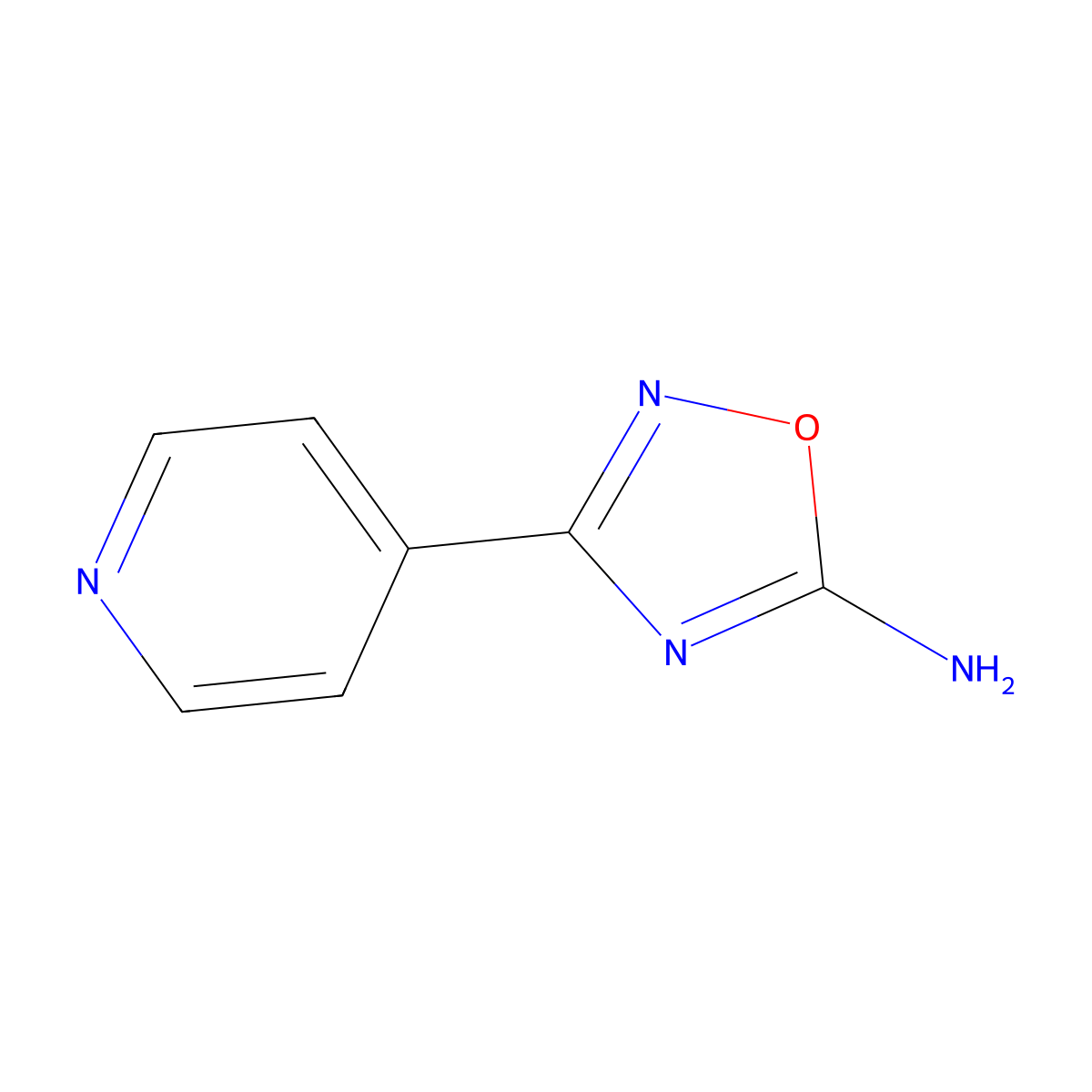 3-(4-Pyridinyl)-1,2,4-oxadiazol-5-amine molecular structure, CAS 162704-85-0