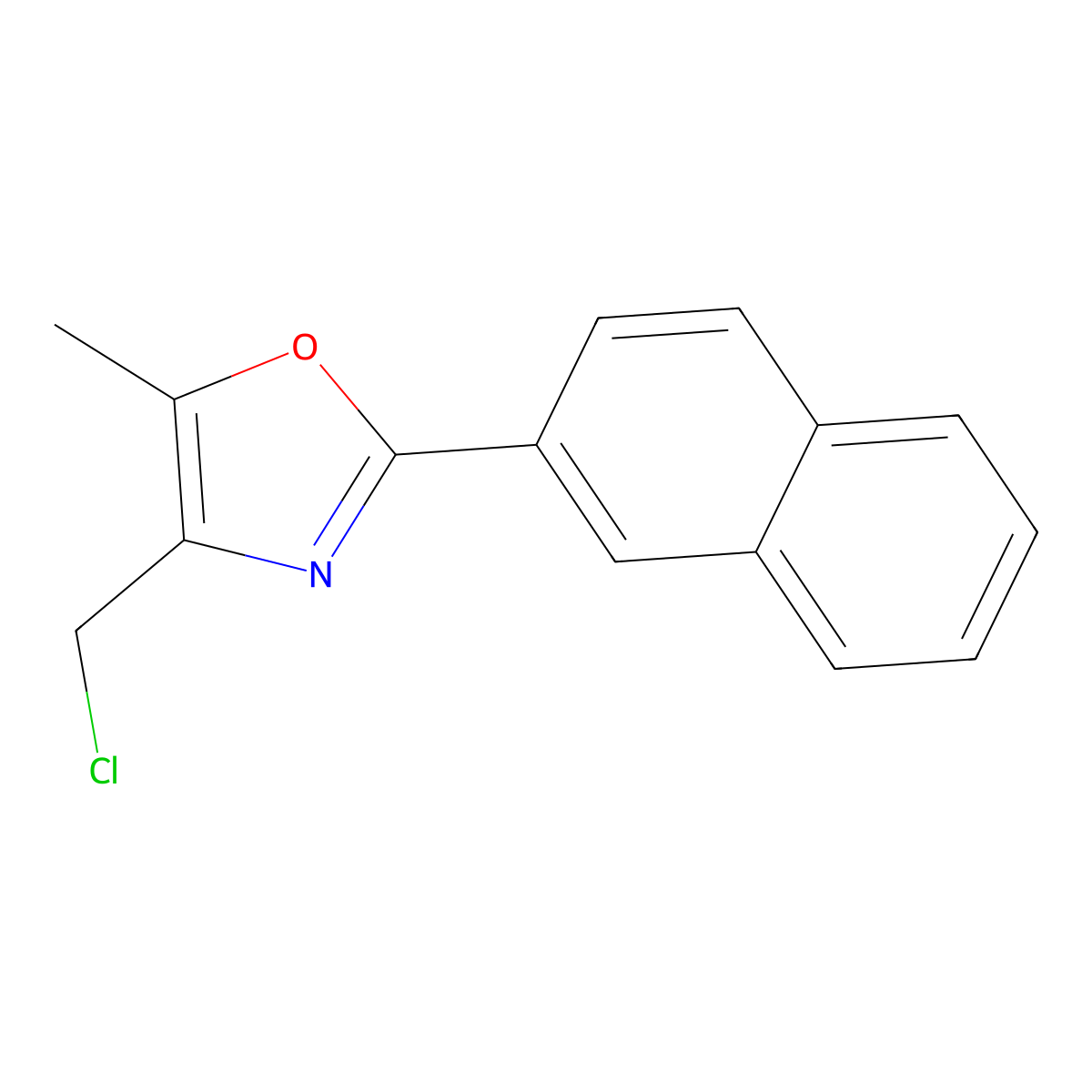 4-(Chloromethyl)-5-methyl-2-(naphthalen-2-yl)-1,3-oxazole molecular structure, CAS 162705-57-9