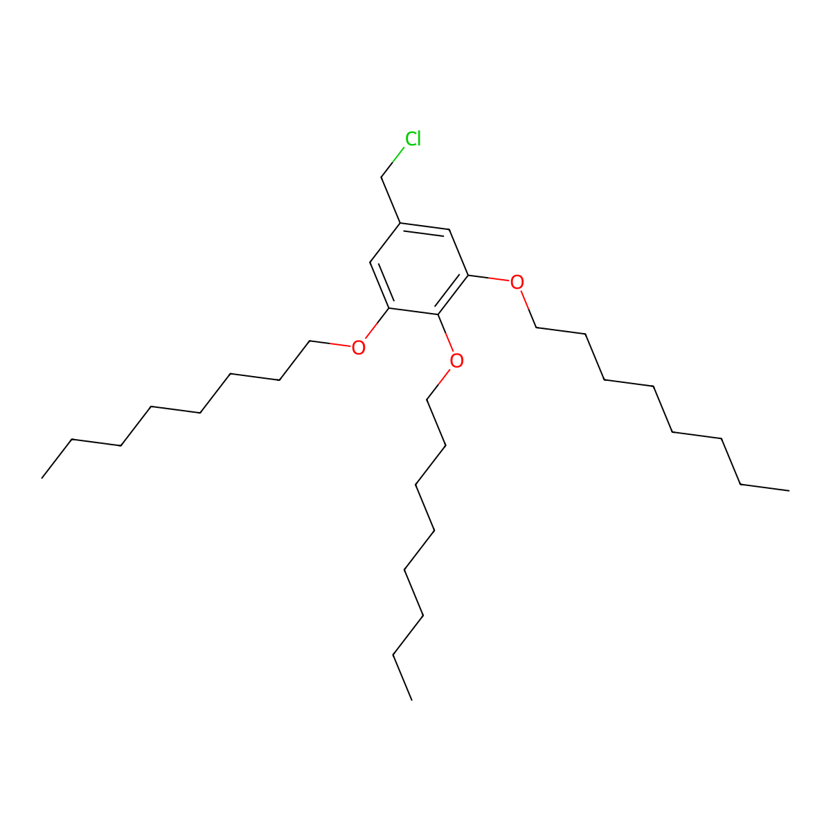 5-(Chloromethyl)-1,2,3-tris(octyloxy)benzene molecular structure, CAS 162709-82-2