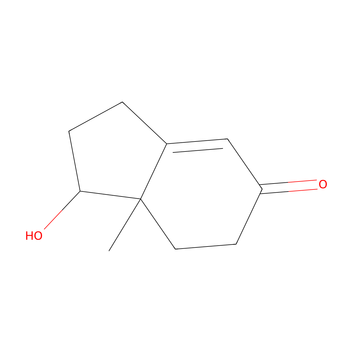 1-Hydroxy-7a-methyl-1,2,3,6,7,7a-hexahydro-inden-5-one molecular structure, CAS 16271-49-1
