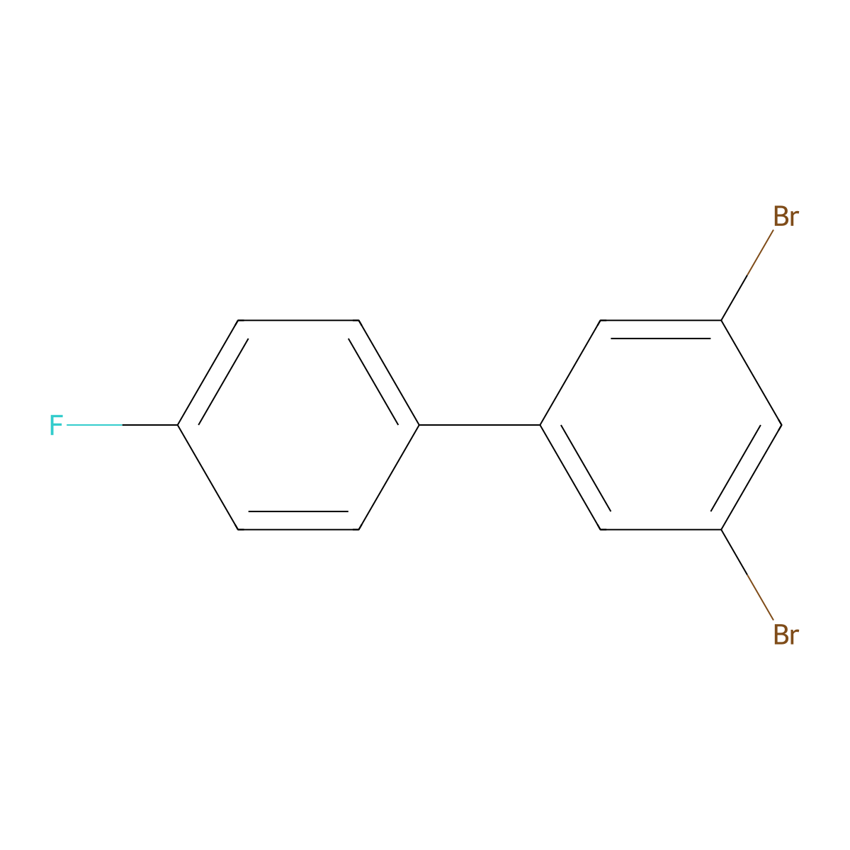 3,5-Dibromo-4'-fluoro-1,1'-biphenyl molecular structure, CAS 1627114-31-1