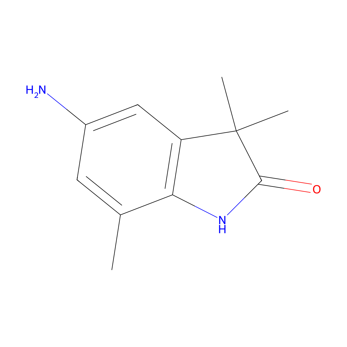 5-Amino-3,3,7-trimethylindolin-2-one molecular structure, CAS 162712-10-9